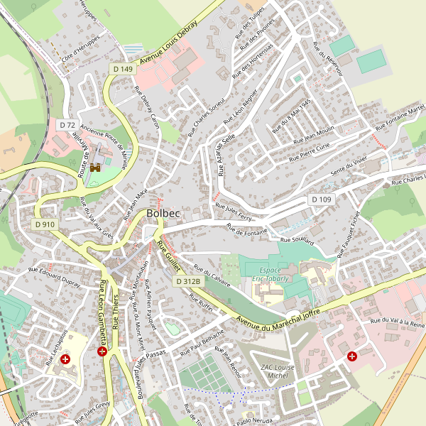 Carte des location-voiture à Bolbec Thumbnail