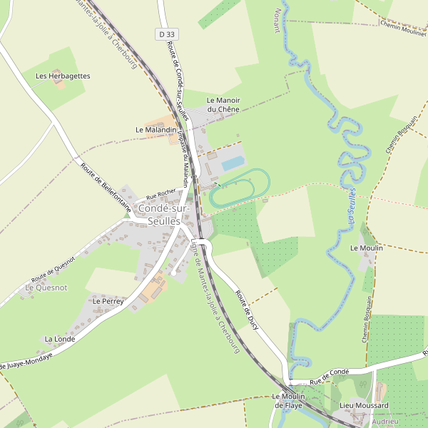 Carte des piscines à Condé-sur-Seulles Thumbnail