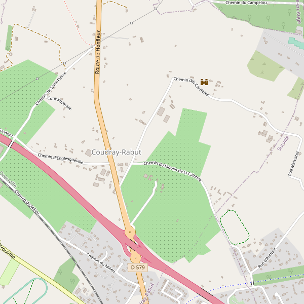 Carte des hotels à Coudray-Rabut Thumbnail