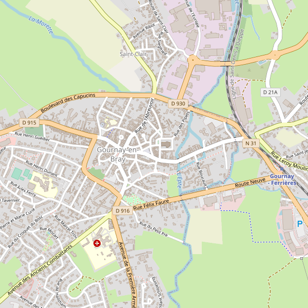 Carte des marches à Gournay-en-Bray Thumbnail