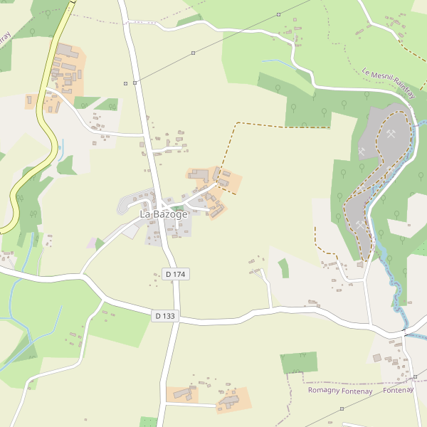 Carte des piscines à La Bazoge (Manche) Thumbnail