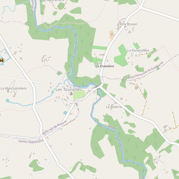 Carte des hotels à Les Tourailles Thumbnail