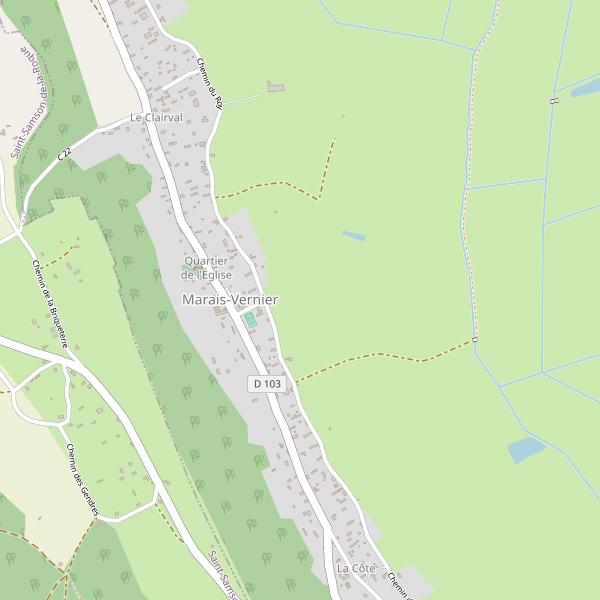 Carte des terrains-de-sport à Marais-Vernier Thumbnail
