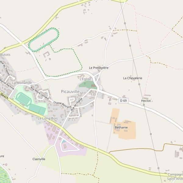 Carte des vues à Picauville Thumbnail