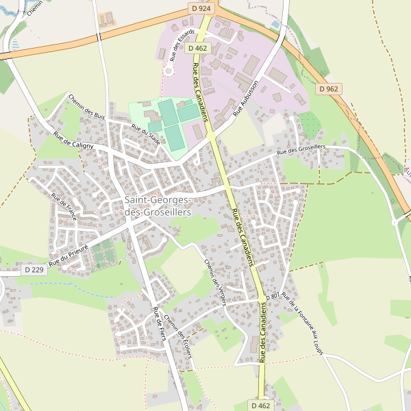 Carte des hotels à Saint-Georges-des-Groseillers Thumbnail