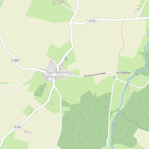 Carte des monuments à Saint-Martin-l'Aiguillon Thumbnail