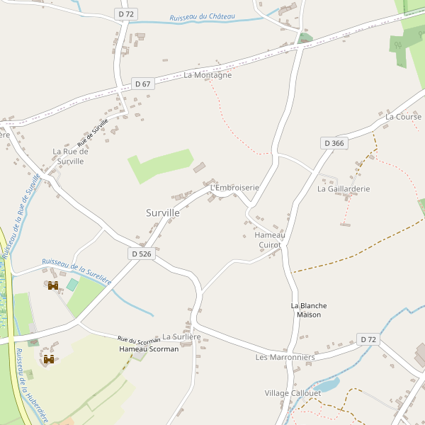 Carte des gares à Surville (Manche) Thumbnail