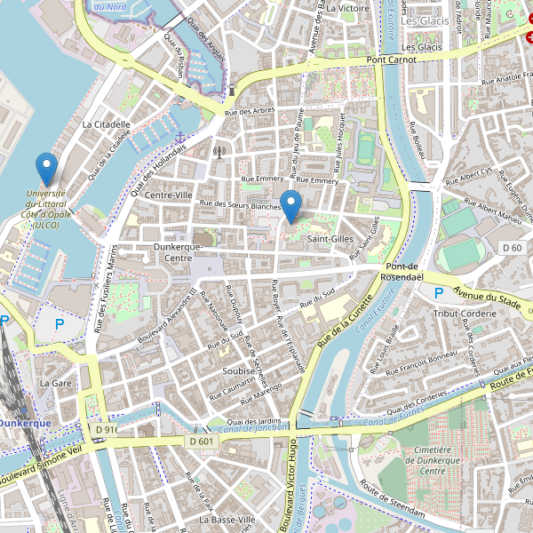Carte des bibliotheques à Dunkerque Thumbnail