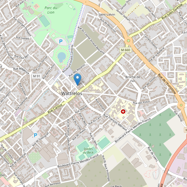 Carte des bibliotheques à Wattrelos Thumbnail
