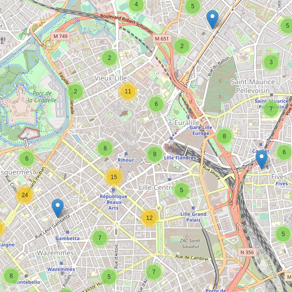 Carte des ecoles à Lille Thumbnail