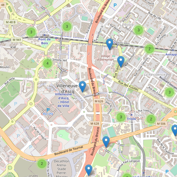 Carte des ecoles à Villeneuve-d'Ascq Thumbnail