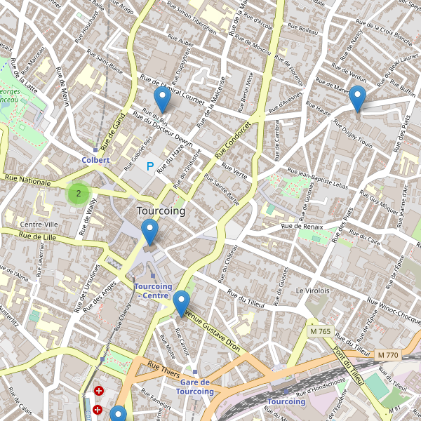 Carte des eglises à Tourcoing Thumbnail