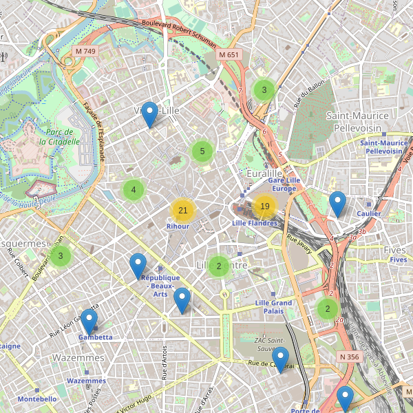 Thumbnail Carte des hôtels à Lille