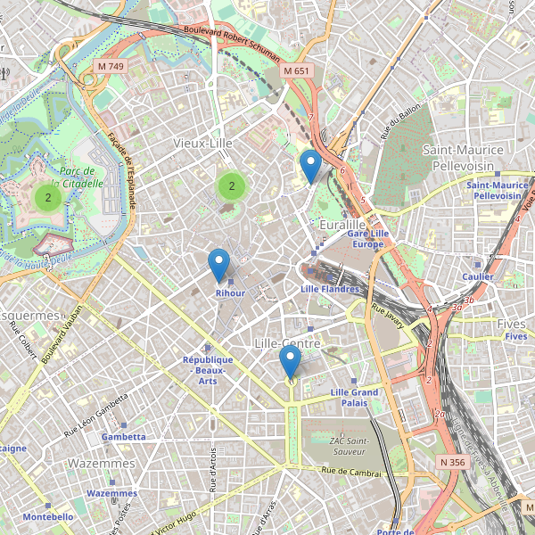 Carte des monuments à Lille Thumbnail