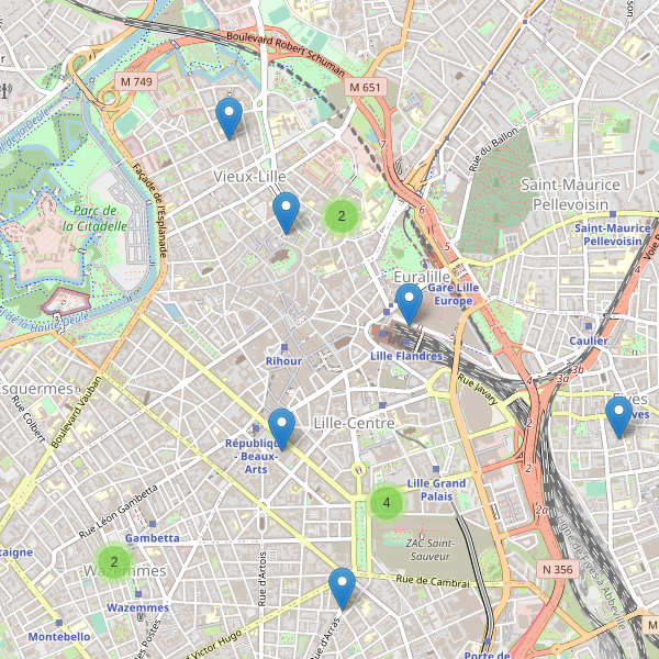 Thumbnail Carte des musées à Lille