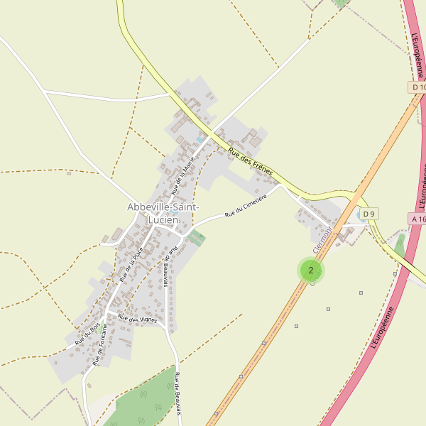 Carte des parkings à Abbeville-Saint-Lucien Thumbnail