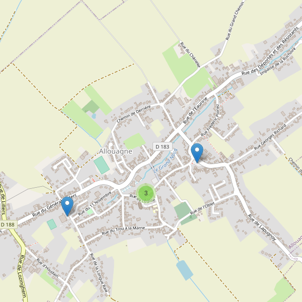 Carte des parkings à Allouagne Thumbnail