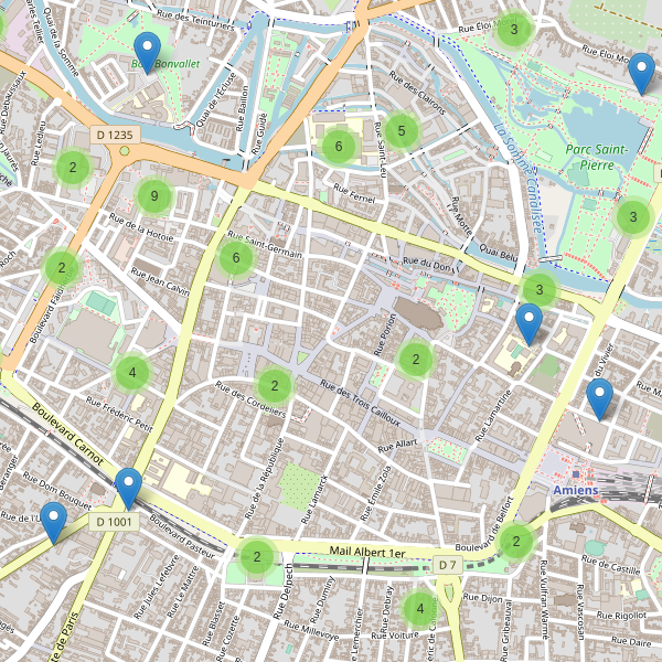 Thumbnail Carte des parkings à Amiens