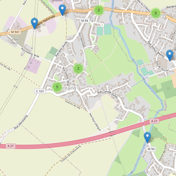 Carte des parkings à Anstaing Thumbnail