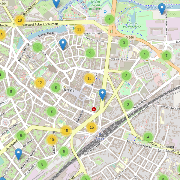 Thumbnail Carte des parkings à Arras