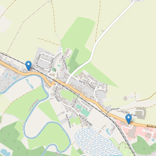 Carte des parkings à Attin Thumbnail