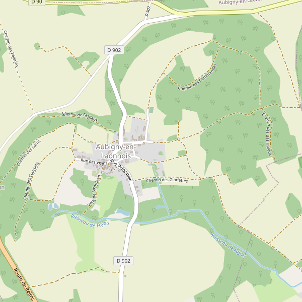 Carte des parkings à Aubigny-en-Laonnois Thumbnail