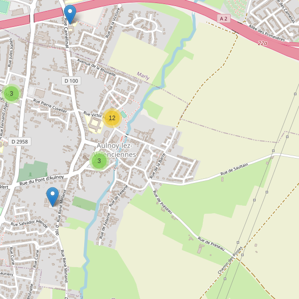 Carte des parkings à Aulnoy-lez-Valenciennes Thumbnail