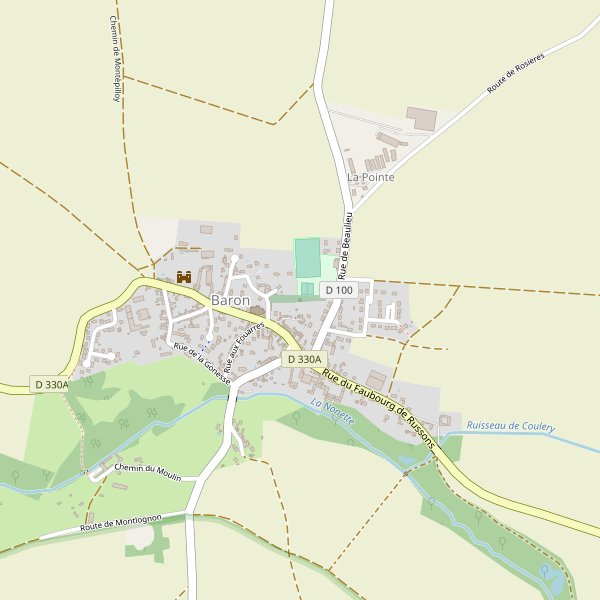 Carte des parkings à Baron (Oise) Thumbnail