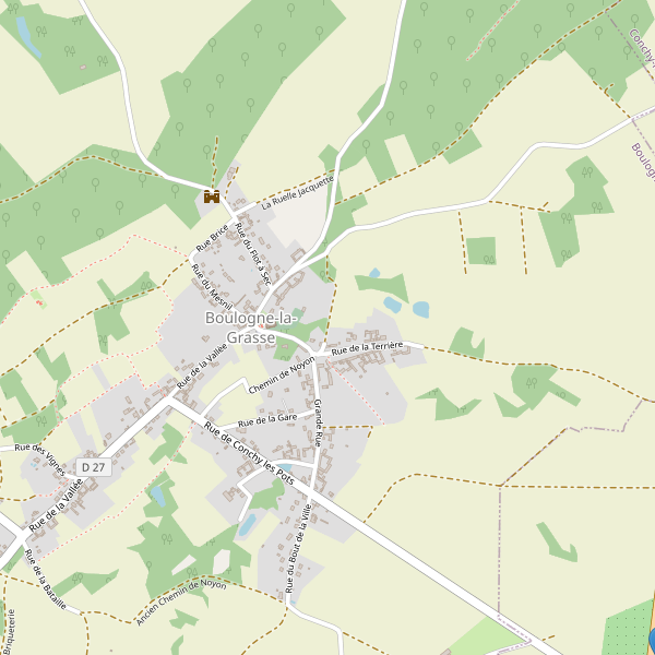 Carte des parkings à Boulogne-la-Grasse Thumbnail