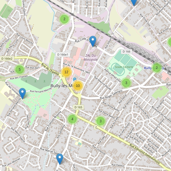 Carte des parkings à Bully-les-Mines Thumbnail