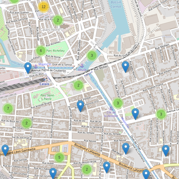 Thumbnail Carte des parkings à Calais