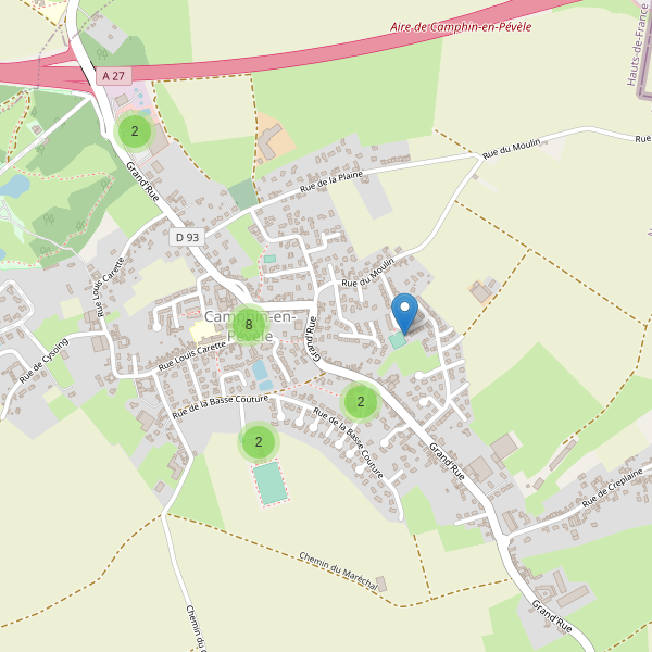 Carte des parkings à Camphin-en-Pévèle Thumbnail