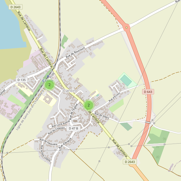 Carte des parkings à Cantin Thumbnail