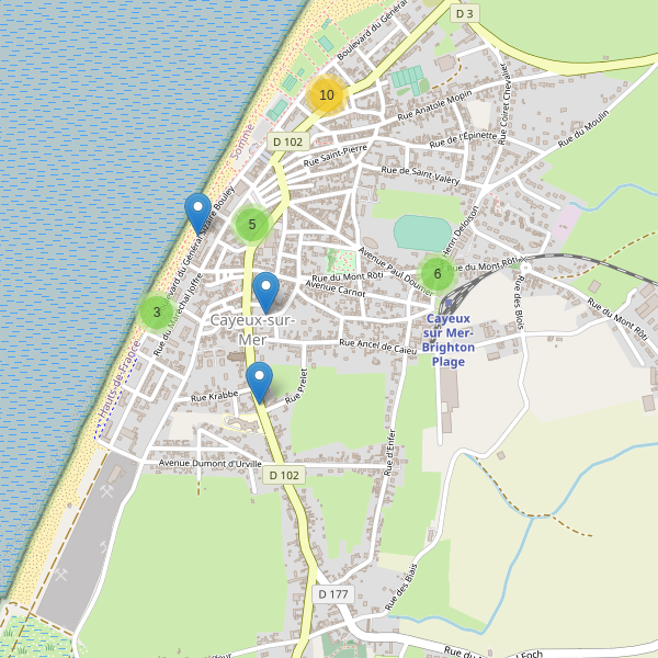 Carte des parkings à Cayeux-sur-Mer Thumbnail