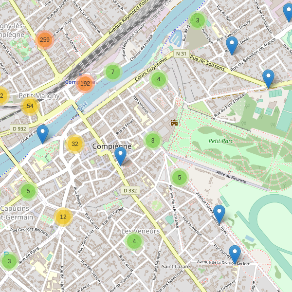 Thumbnail Carte des parkings à Compiègne