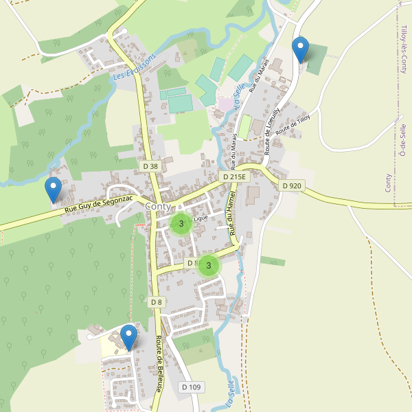 Carte des parkings à Conty Thumbnail