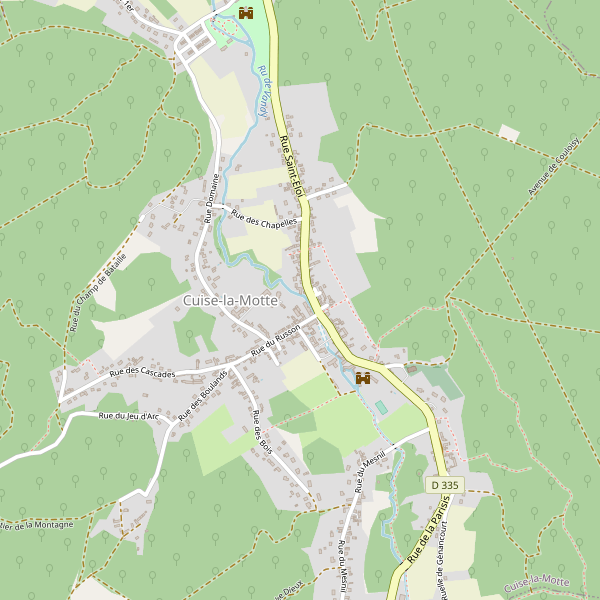Carte des parkings à Cuise-la-Motte Thumbnail