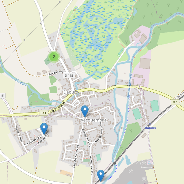 Carte des parkings à Daours Thumbnail