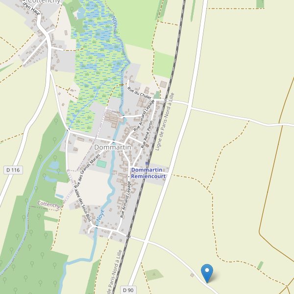 Carte des parkings à Dommartin (Somme) Thumbnail