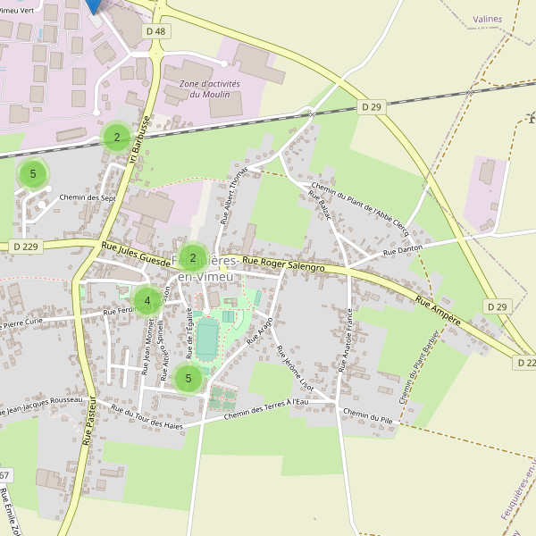 Carte des parkings à Feuquières-en-Vimeu Thumbnail