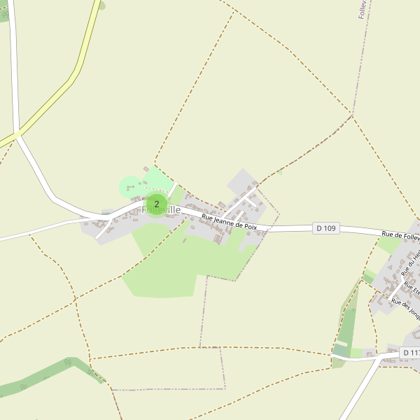 Carte des parkings à Folleville (Somme) Thumbnail