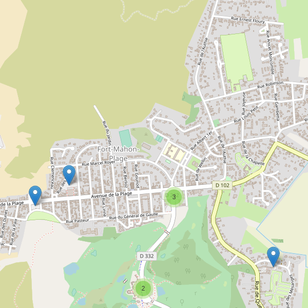 Carte des parkings à Fort-Mahon-Plage Thumbnail