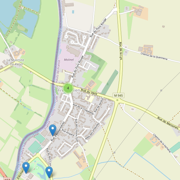 Carte des parkings à Frelinghien Thumbnail