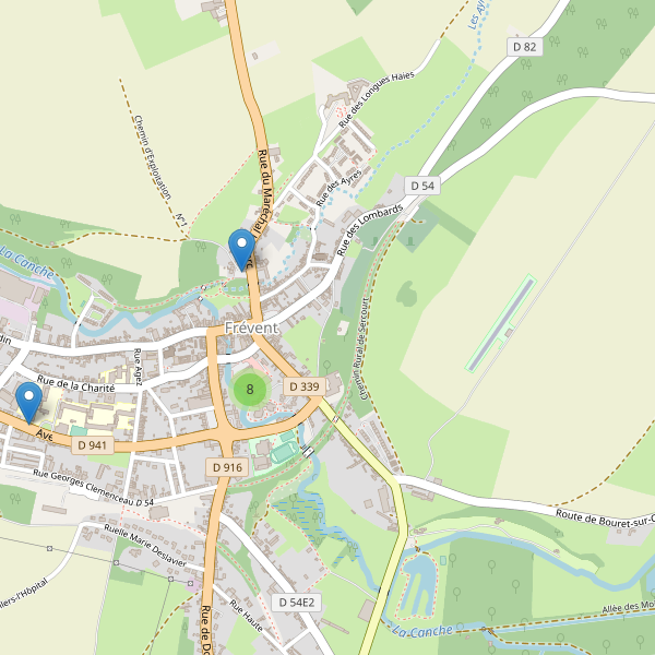 Carte des parkings à Frévent Thumbnail