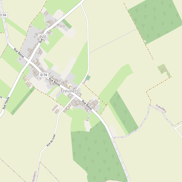 Carte des parkings à Frévillers Thumbnail