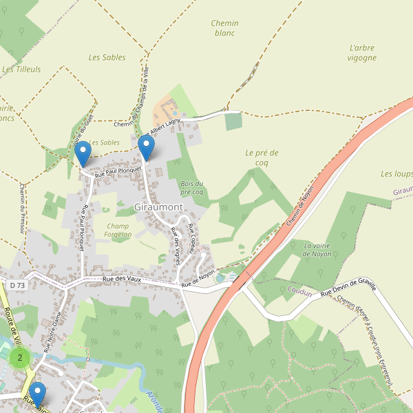 Carte des parkings à Giraumont (Oise) Thumbnail