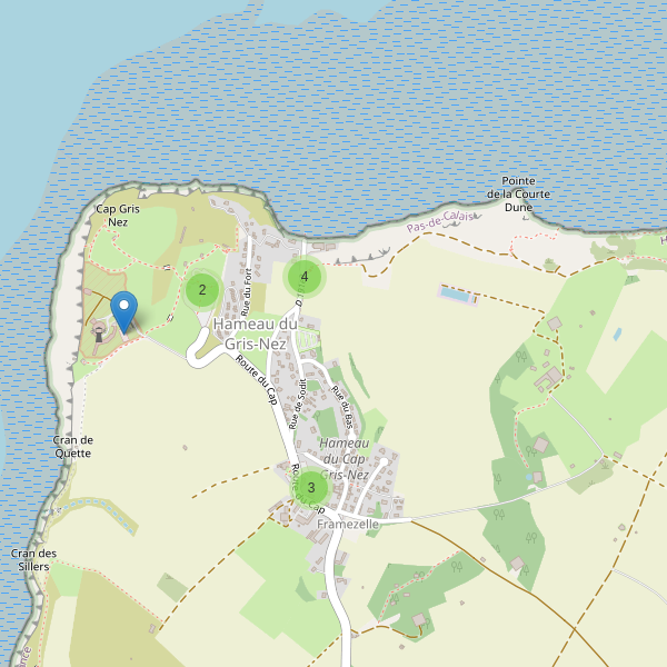 Thumbnail Carte des parkings à Hameau du Gris-Nez