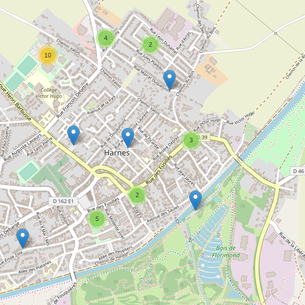 Carte des parkings à Harnes Thumbnail