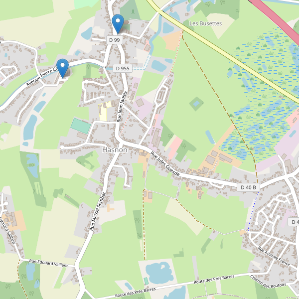 Carte des parkings à Hasnon Thumbnail