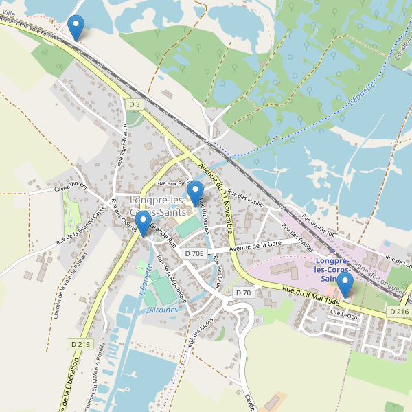 Carte des parkings à Longpré-les-Corps-Saints Thumbnail
